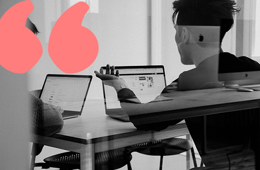 Person typing on laptop